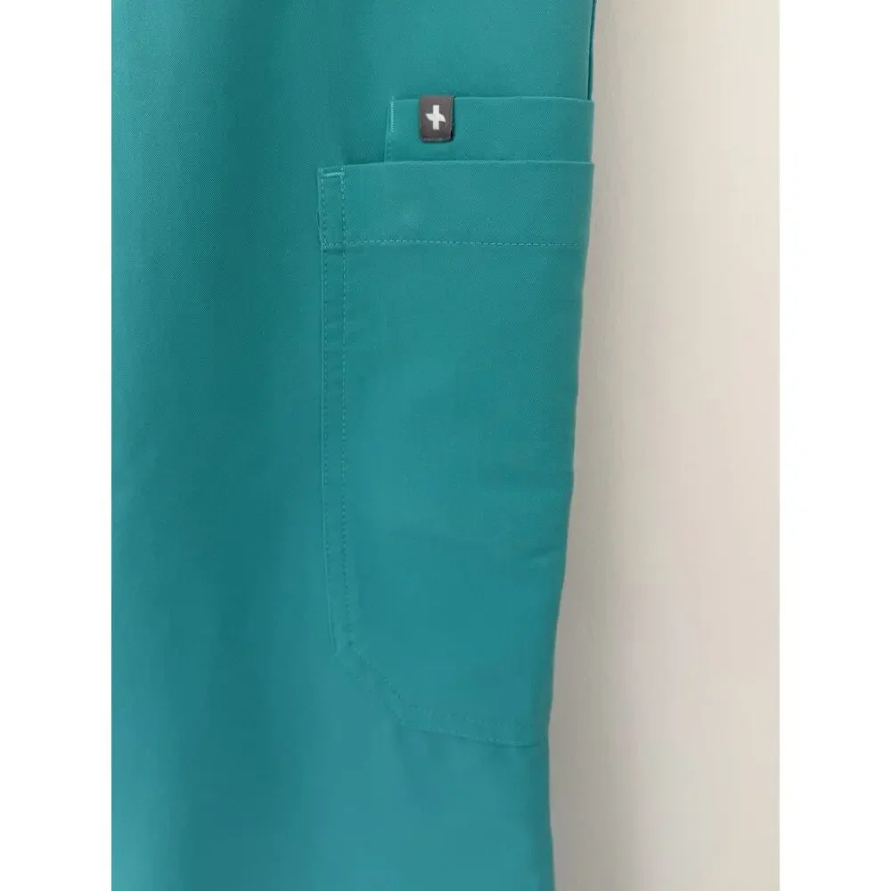 FIGS Cairo Scrub Pants XL Tall Technical Collection Teal Cargo Stretch Medical